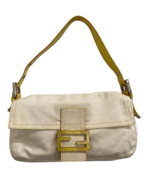 FENDI（フェンディ）FENDI (フェンディ) ショルダーバッグ イエロー×ホワイトの古着・服飾アイテム