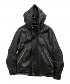 Schottショット）の古着「HOODED RIDERS JACKET」｜ブラック