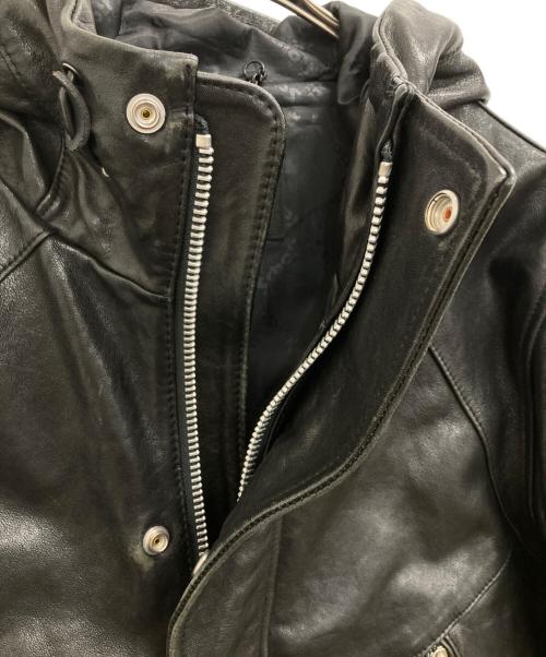 Schott（ショット）Schott (ショット) HOODED RIDERS JACKET ブラック サイズ:Mの古着・服飾アイテム
