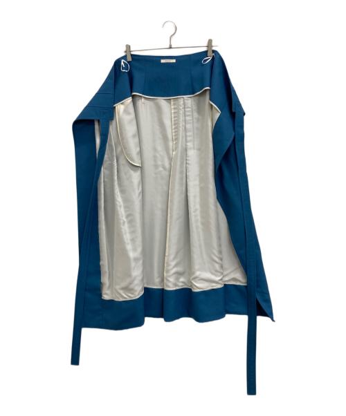 CELINE（セリーヌ）CELINE (セリーヌ) ベルト付きロングラップスカート ブルー サイズ:34の古着・服飾アイテム