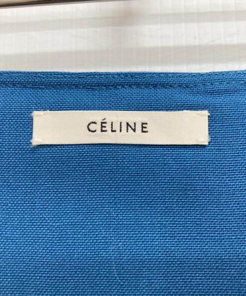 CELINE（セリーヌ）CELINE (セリーヌ) ベルト付きロングラップスカート ブルー サイズ:34の古着・服飾アイテム