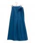 CELINE（セリーヌ）の古着「ベルト付きロングラップスカート」｜ブルー