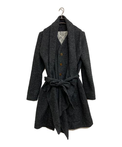 Vivienne Westwood man（ヴィヴィアン ウェストウッド マン）Vivienne Westwood man (ヴィヴィアン ウェストウッド マン) 変形ウールコート グレー サイズ:44の古着・服飾アイテム