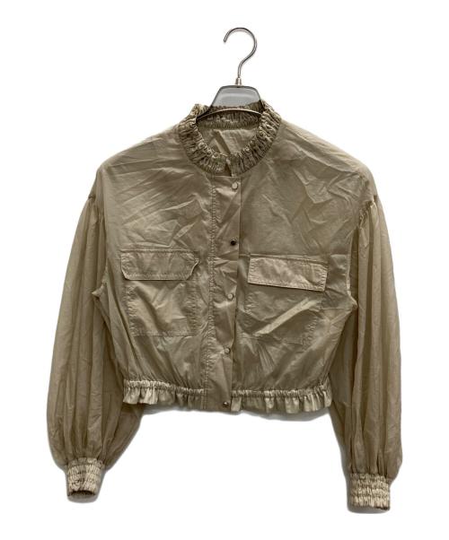 Diagram（ダイアグラム）Diagram (ダイアグラム) パフスリーブブルゾン ジップアップ ベージュ サイズ:36の古着・服飾アイテム