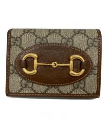 GUCCI（グッチ）の古着「GGスプリームホースビットウォレット」｜ベージュ