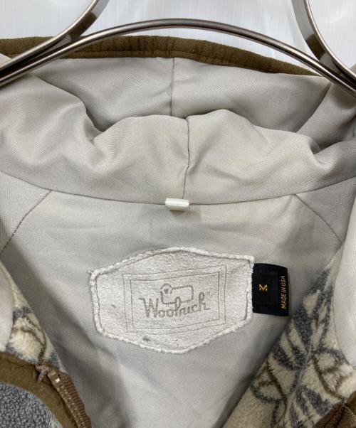 WOOLRICH（ウールリッチ）WOOLRICH (ウールリッチ) ネイティブ柄フーデッドコート グレー サイズ:Mの古着・服飾アイテム