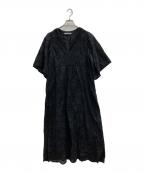 ne quittez pasヌキテパ）の古着「COTTON VOILE DOT HEMLA DRESS」｜ブラック