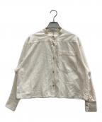 TOMORROW LANDトゥモローランド）の古着「スタンドネックシャツ」｜ベージュ