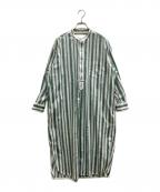ticcaティッカ）の古着「シャツワンピース」｜グリーン