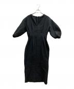 VERMEIL par ienaヴェルメイユ パー イエナ）の古着「エアインダブルクロスワンピース」｜ネイビー