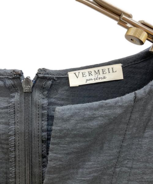 VERMEIL par iena（ヴェルメイユ パー イエナ）VERMEIL par iena (ヴェルメイユ パー イエナ) エアインダブルクロスワンピース ネイビー サイズ:38の古着・服飾アイテム