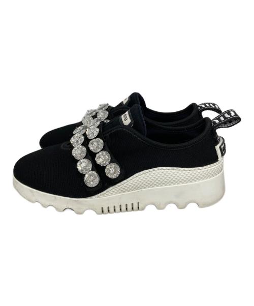 MIU MIU（ミュウミュウ）MIU MIU (ミュウミュウ) スニーカー ブラック サイズ:37　1/2の古着・服飾アイテム