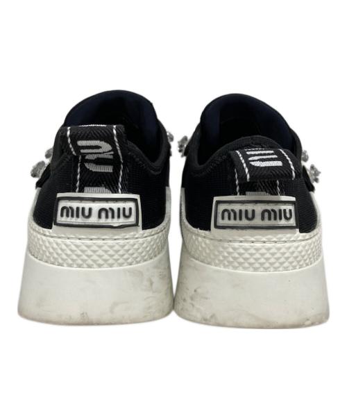 MIU MIU（ミュウミュウ）MIU MIU (ミュウミュウ) スニーカー ブラック サイズ:37　1/2の古着・服飾アイテム