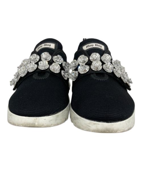 MIU MIU（ミュウミュウ）MIU MIU (ミュウミュウ) スニーカー ブラック サイズ:37　1/2の古着・服飾アイテム