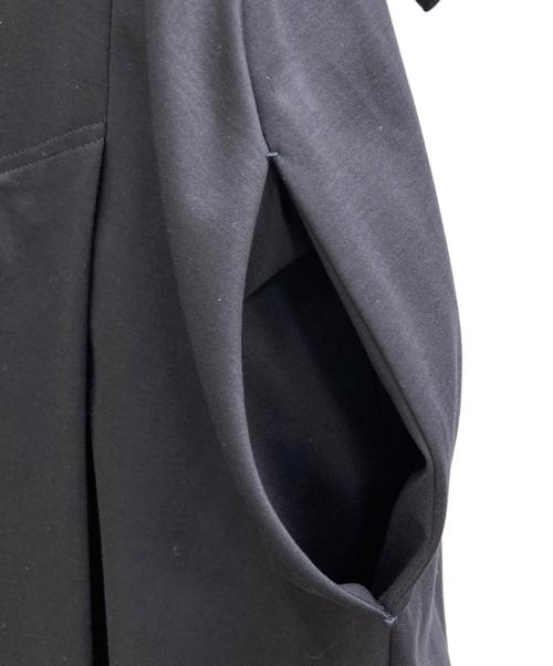 DRAWER（ドゥロワー）DRAWER (ドゥロワー) クルーネック コットン 半袖 ロングワンピース ネイビー サイズ:36の古着・服飾アイテム