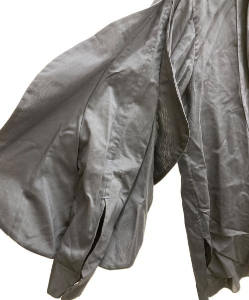 DRAWER（ドゥロワー）DRAWER (ドゥロワー) コットンシルクフリルブラウス ネイビー サイズ:S 未使用品の古着・服飾アイテム