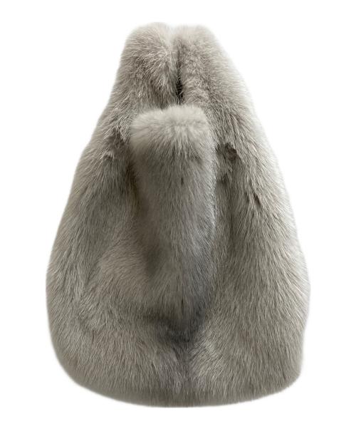 SIMONETTA RAVIZZA（シモネッタ ラヴィッツァ）SIMONETTA RAVIZZA (シモネッタ ラヴィッツァ) ミンクハンドバッグ グレーの古着・服飾アイテム