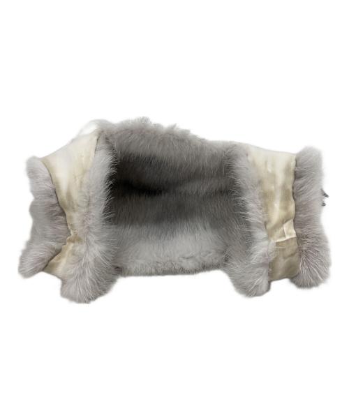 SIMONETTA RAVIZZA（シモネッタ ラヴィッツァ）SIMONETTA RAVIZZA (シモネッタ ラヴィッツァ) ミンクハンドバッグ グレーの古着・服飾アイテム