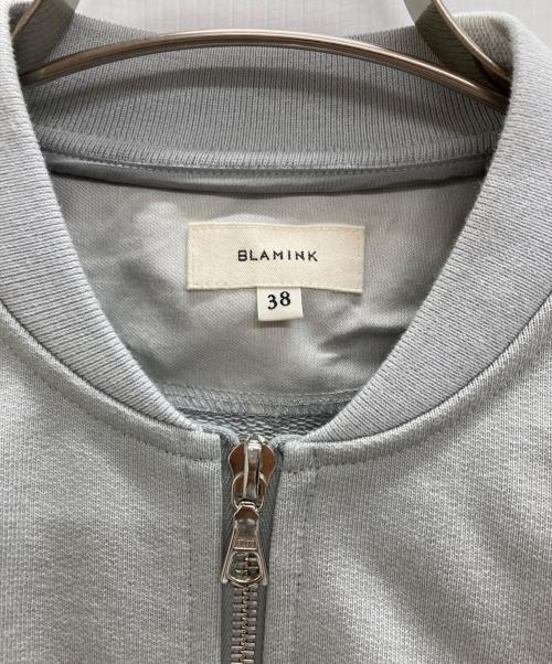 BLAMINK（ブラミンク）BLAMINK (ブラミンク) コットンジップショートブルゾン グレー サイズ:38の古着・服飾アイテム