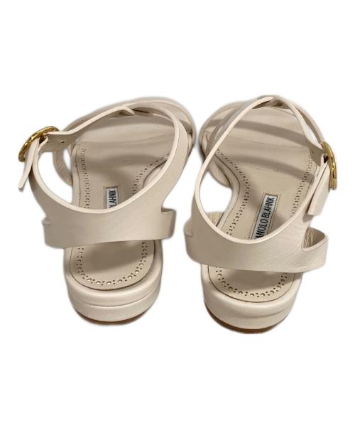 Manolo Blahnik（マノロブラニク）Manolo Blahnik (マノロブラニク) MAGALOUサンダル ベージュ サイズ:37の古着・服飾アイテム