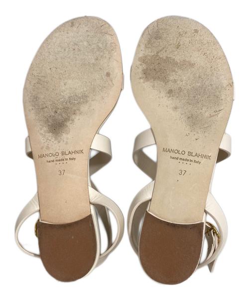 Manolo Blahnik（マノロブラニク）Manolo Blahnik (マノロブラニク) MAGALOUサンダル ベージュ サイズ:37の古着・服飾アイテム