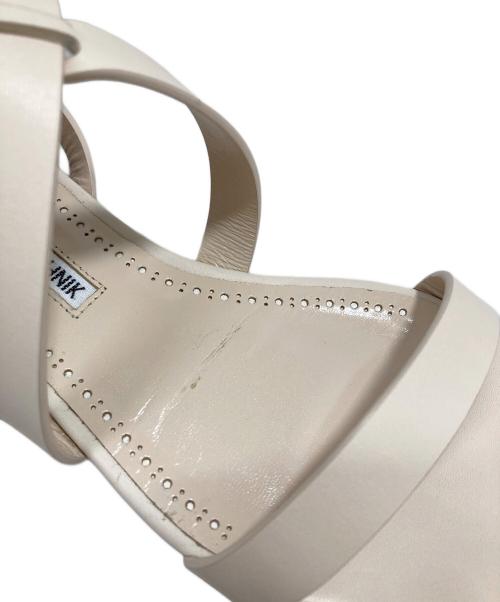 Manolo Blahnik（マノロブラニク）Manolo Blahnik (マノロブラニク) MAGALOUサンダル ベージュ サイズ:37の古着・服飾アイテム