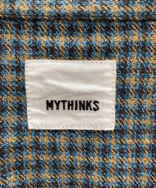 MYTHINKS（マイシンクス）MYTHINKS (マイシンクス) MY CHECK NEL SHIRT ブルー サイズ:S 未使用品の古着・服飾アイテム