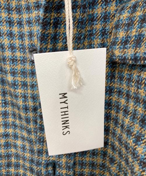 MYTHINKS（マイシンクス）MYTHINKS (マイシンクス) MY CHECK NEL SHIRT ブルー サイズ:S 未使用品の古着・服飾アイテム