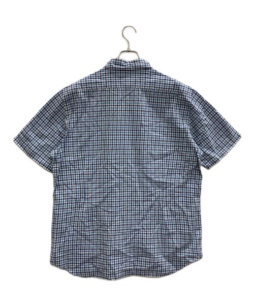 NIGEL CABOURN（ナイジェルケーボン）NIGEL CABOURN (ナイジェルケーボン) 半袖チェックシャツ ブルー サイズ:54の古着・服飾アイテム