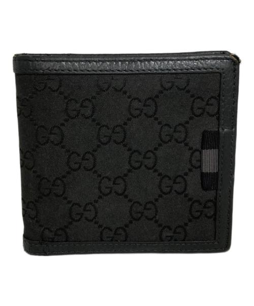 GUCCI（グッチ）GUCCI (グッチ) 2つ折り財布 ブラックの古着・服飾アイテム