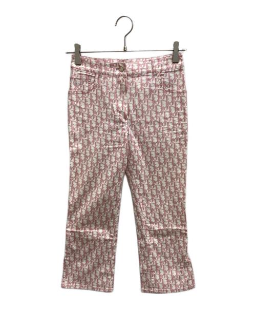 Christian Dior（クリスチャン ディオール）Christian Dior (クリスチャン ディオール) トロッター柄フレアパンツ ピンク サイズ:34の古着・服飾アイテム