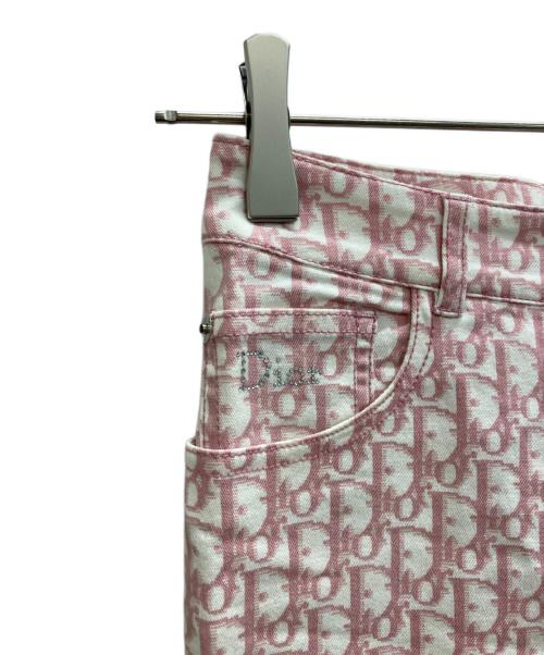 Christian Dior（クリスチャン ディオール）Christian Dior (クリスチャン ディオール) トロッター柄フレアパンツ ピンク サイズ:34の古着・服飾アイテム