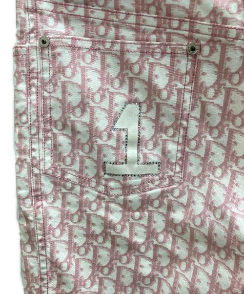 Christian Dior（クリスチャン ディオール）Christian Dior (クリスチャン ディオール) トロッター柄フレアパンツ ピンク サイズ:34の古着・服飾アイテム
