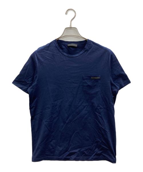 PRADA（プラダ）PRADA (プラダ) ポケットTシャツ ネイビー サイズ:Mの古着・服飾アイテム