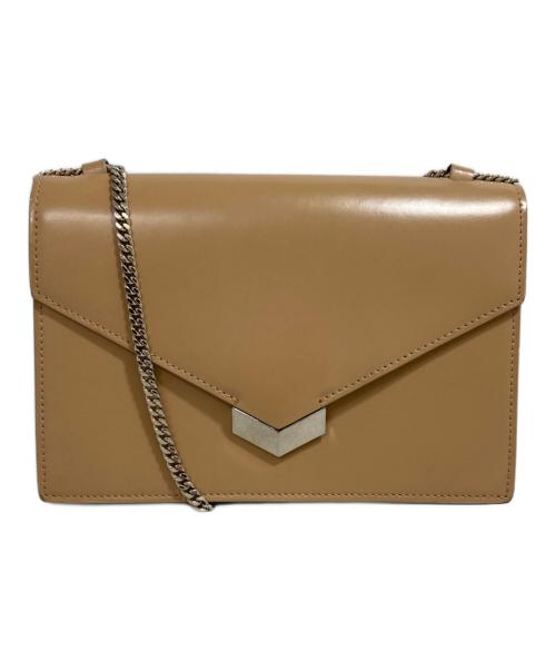 JIMMY CHOO（ジミーチュウ）JIMMY CHOO (ジミーチュウ) レイラ ショルダーバッグ ベージュの古着・服飾アイテム