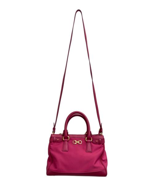 Salvatore Ferragamo（サルヴァトーレ フェラガモ）Salvatore Ferragamo (サルヴァトーレ フェラガモ) ガンチーニ2WAYバッグ ピンクの古着・服飾アイテム