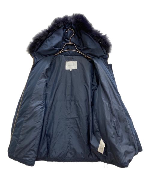 UNTITLED（アンタイトル）UNTITLED (アンタイトル) ファー付きダウンジャケット ネイビー サイズ:2の古着・服飾アイテム