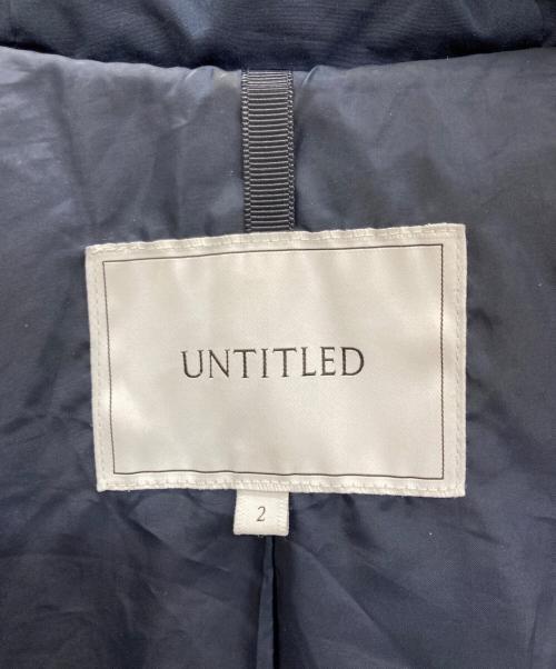 UNTITLED（アンタイトル）UNTITLED (アンタイトル) ファー付きダウンジャケット ネイビー サイズ:2の古着・服飾アイテム