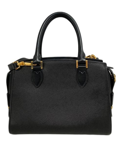 PRADA（プラダ）PRADA (プラダ) サフィアーノ2WAYバッグ ブラックの古着・服飾アイテム