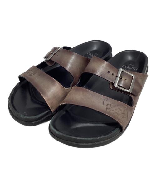 Berluti（ベルルッティ）Berluti (ベルルッティ) レザーサンダル ブラウン サイズ:7の古着・服飾アイテム