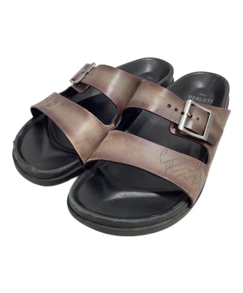 Berluti（ベルルッティ）Berluti (ベルルッティ) レザーサンダル ブラウン サイズ:7の古着・服飾アイテム