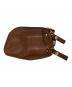 Herz (ヘルツ) レザーベルトポーチ ブラウン：7000円