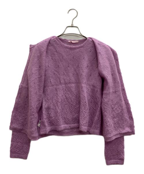 PS Paul Smith women（ポールスミス ウーメン）PS Paul Smith women (ポールスミス ウーメン) アンサンブルカーディガン パープル サイズ:Mの古着・服飾アイテム