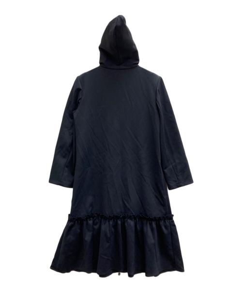 Rene（ルネ）Rene (ルネ) ボンディングフーディ ジップワンピース グレージュ ロングパーカー ネイビー サイズ:34の古着・服飾アイテム