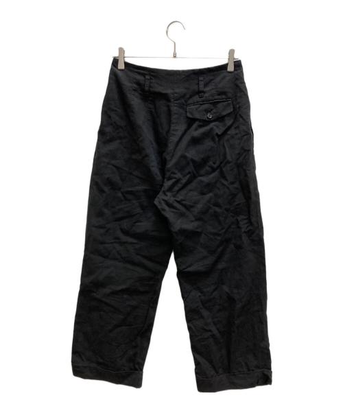 MARGARET HOWELL（マーガレットハウエル）MARGARET HOWELL (マーガレットハウエル) リネンコットンツイルパンツ ブラック サイズ:2の古着・服飾アイテム