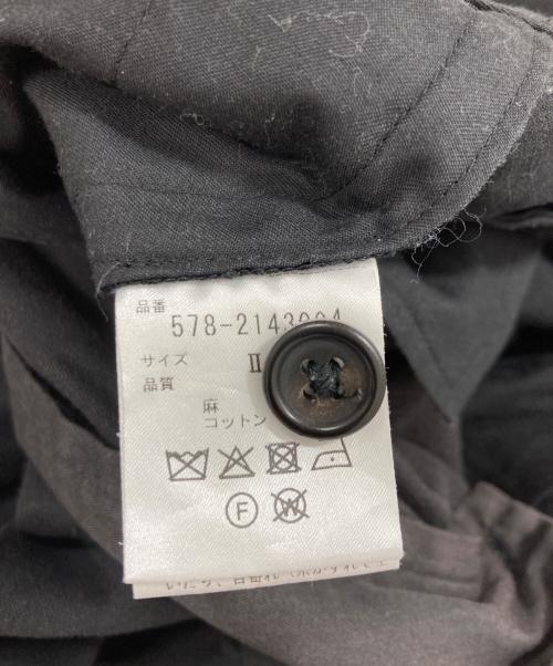 MARGARET HOWELL（マーガレットハウエル）MARGARET HOWELL (マーガレットハウエル) リネンコットンツイルパンツ ブラック サイズ:2の古着・服飾アイテム