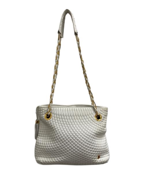 BALLY（バリー）BALLY (バリー) チェーンショルダーバッグ ホワイトの古着・服飾アイテム
