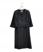 NINA RICCIニナリッチ）の古着「ジャケットセットワンピース」｜ブラック