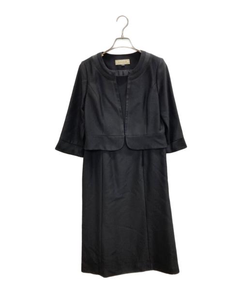 NINA RICCI（ニナリッチ）NINA RICCI (ニナリッチ) ジャケットセットワンピース ブラック サイズ:9ARの古着・服飾アイテム