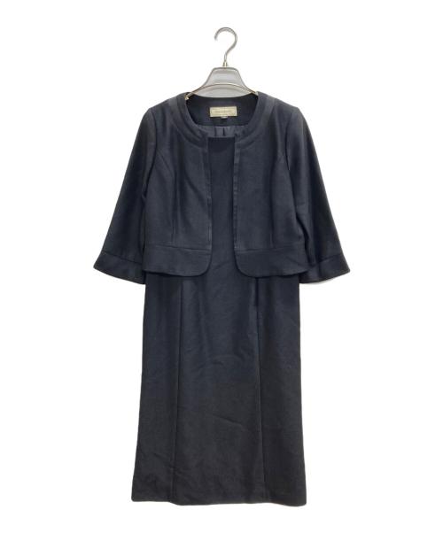 NINA RICCI（ニナリッチ）NINA RICCI (ニナリッチ) ジャケットセットワンピース ブラック サイズ:9ARの古着・服飾アイテム